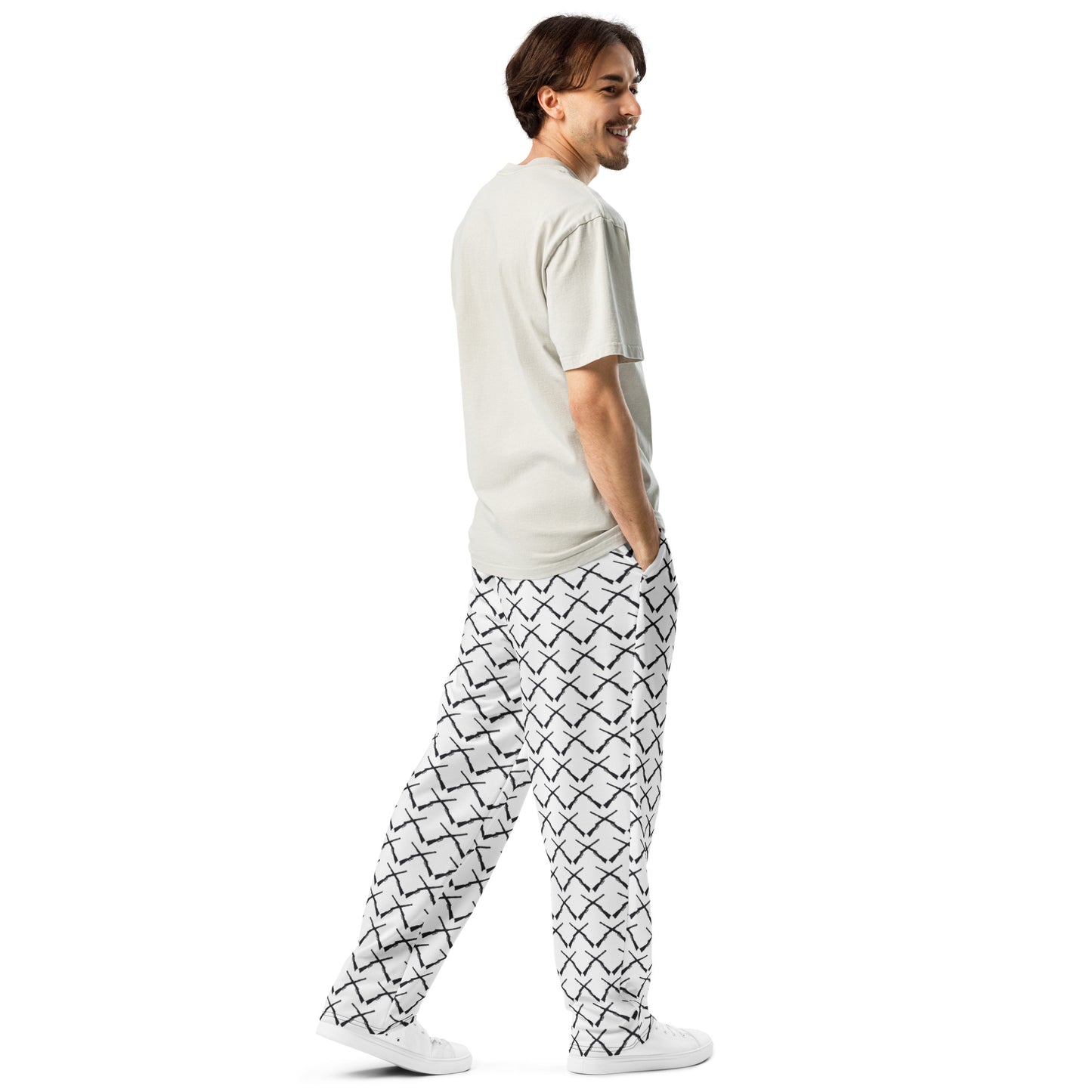 DOUBLE SHOTGUN Design Wide-leg joggers