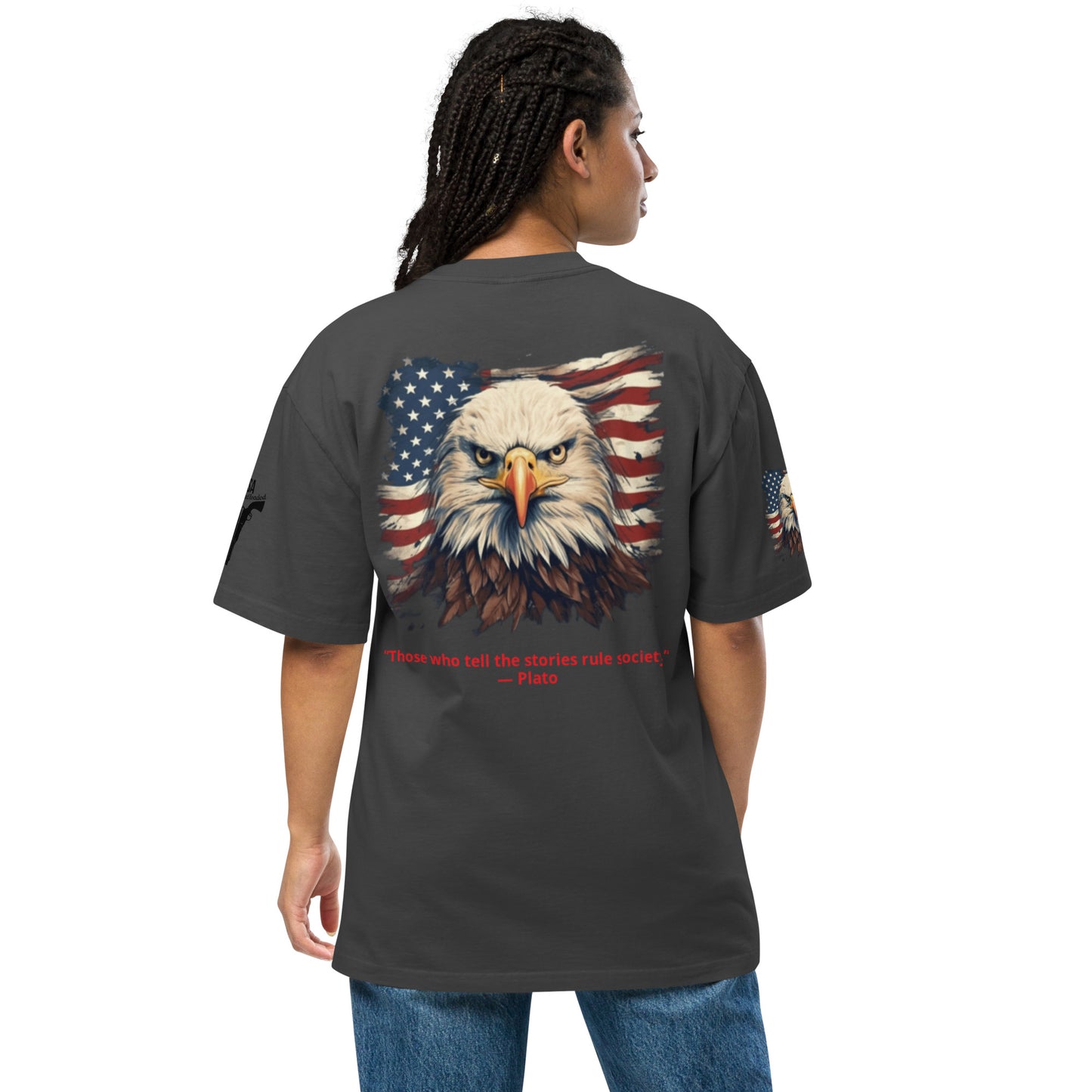 USA Locked AND Loaded Oversized faded t-shirt