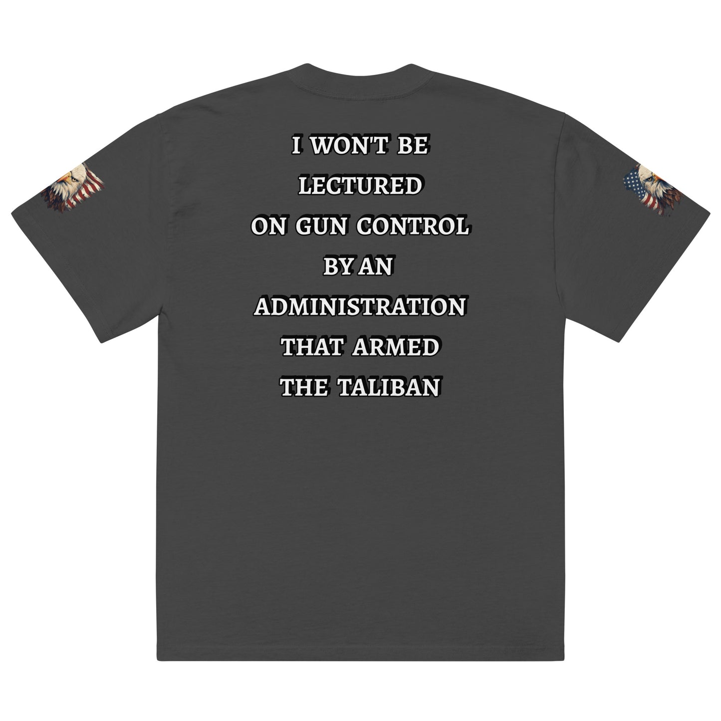 GUN CONTROLL LECTURE DESIGN Oversized faded t-shirt