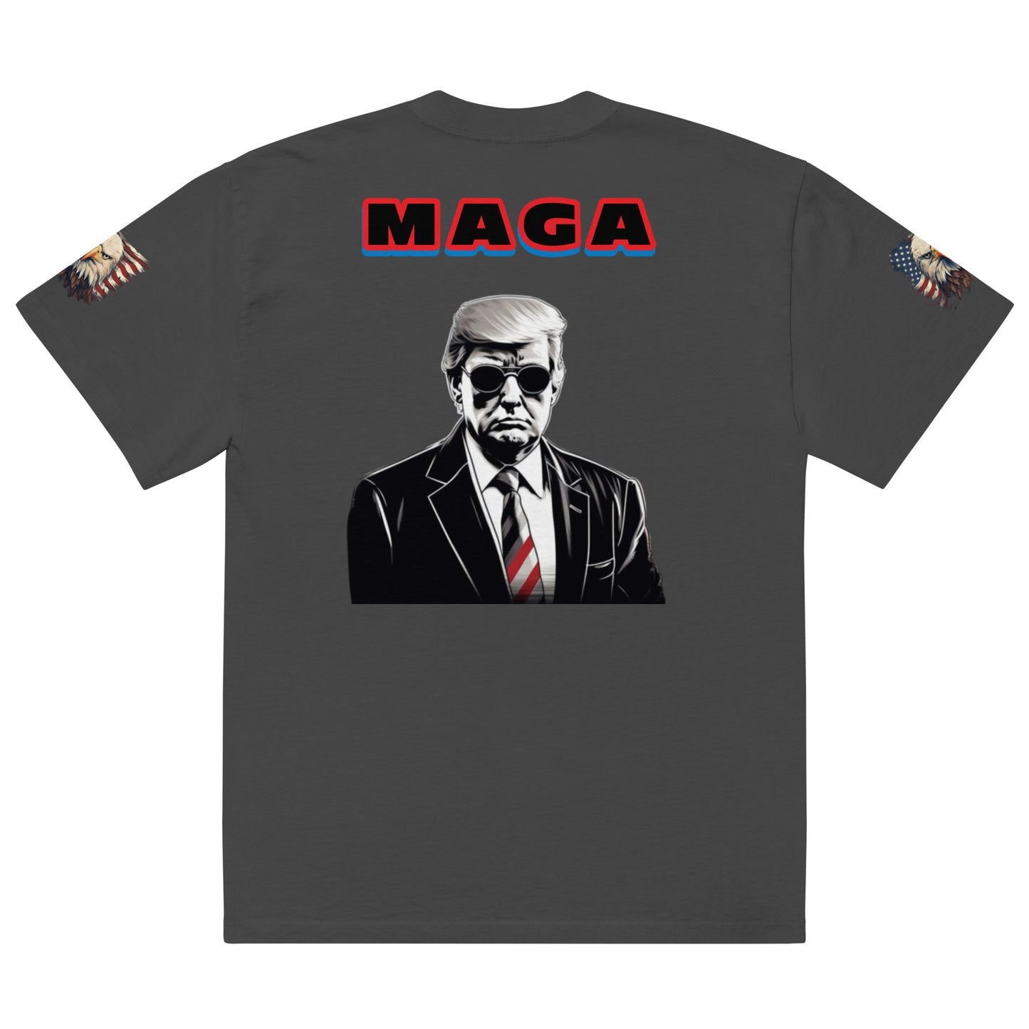 MAGA Design Oversized faded t-shirt