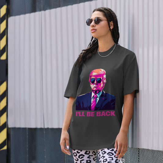 Trump Design Oversized faded t-shirt