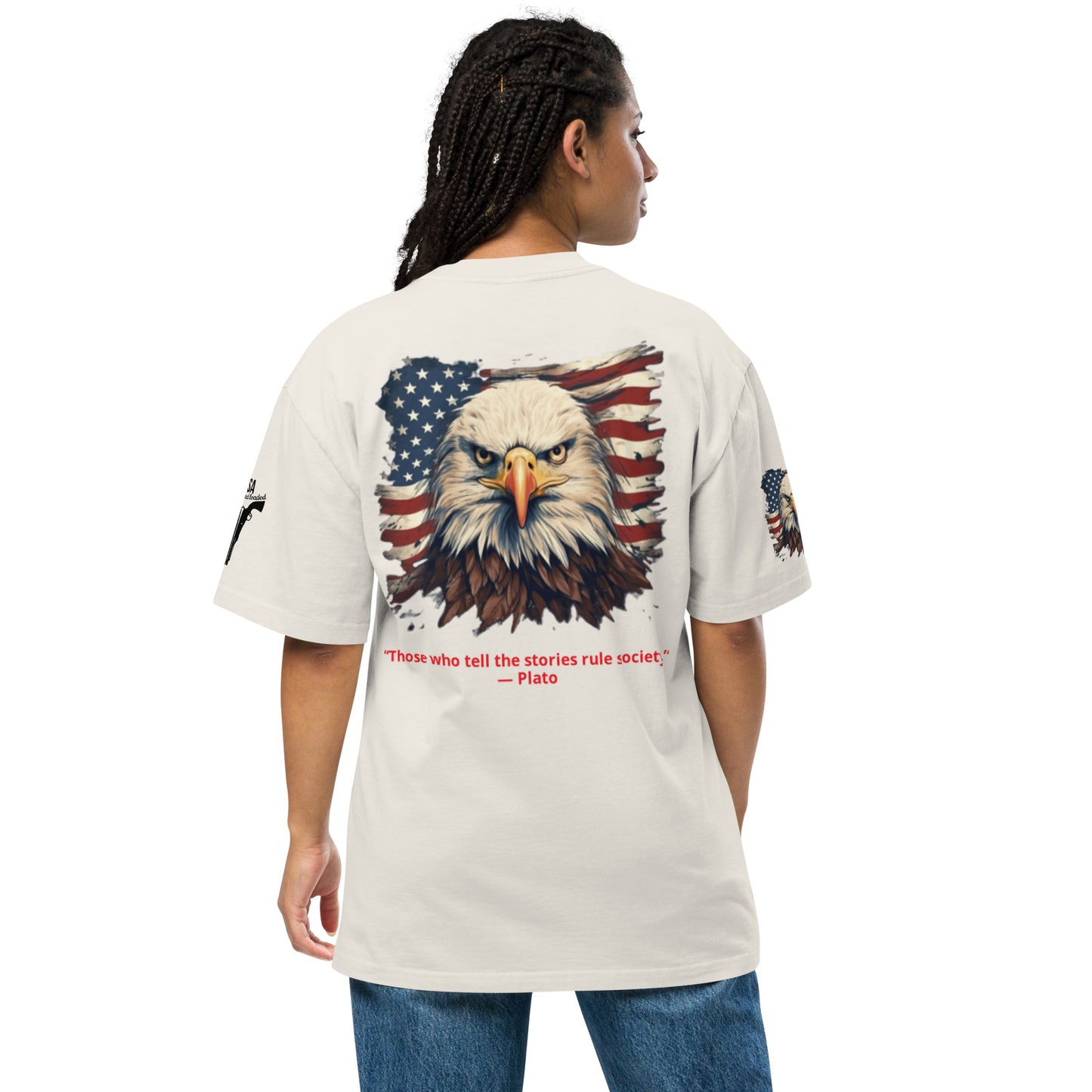 USA Locked AND Loaded Oversized faded t-shirt