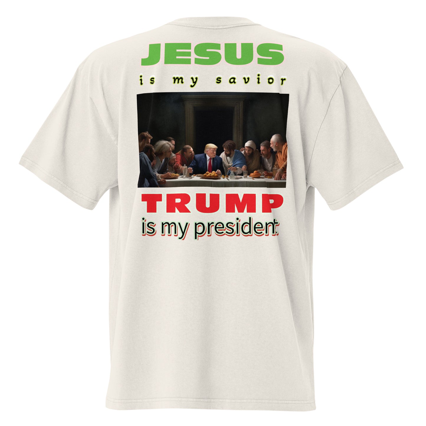 JESUS IS MY SAVIOR Design Oversized faded t-shirt