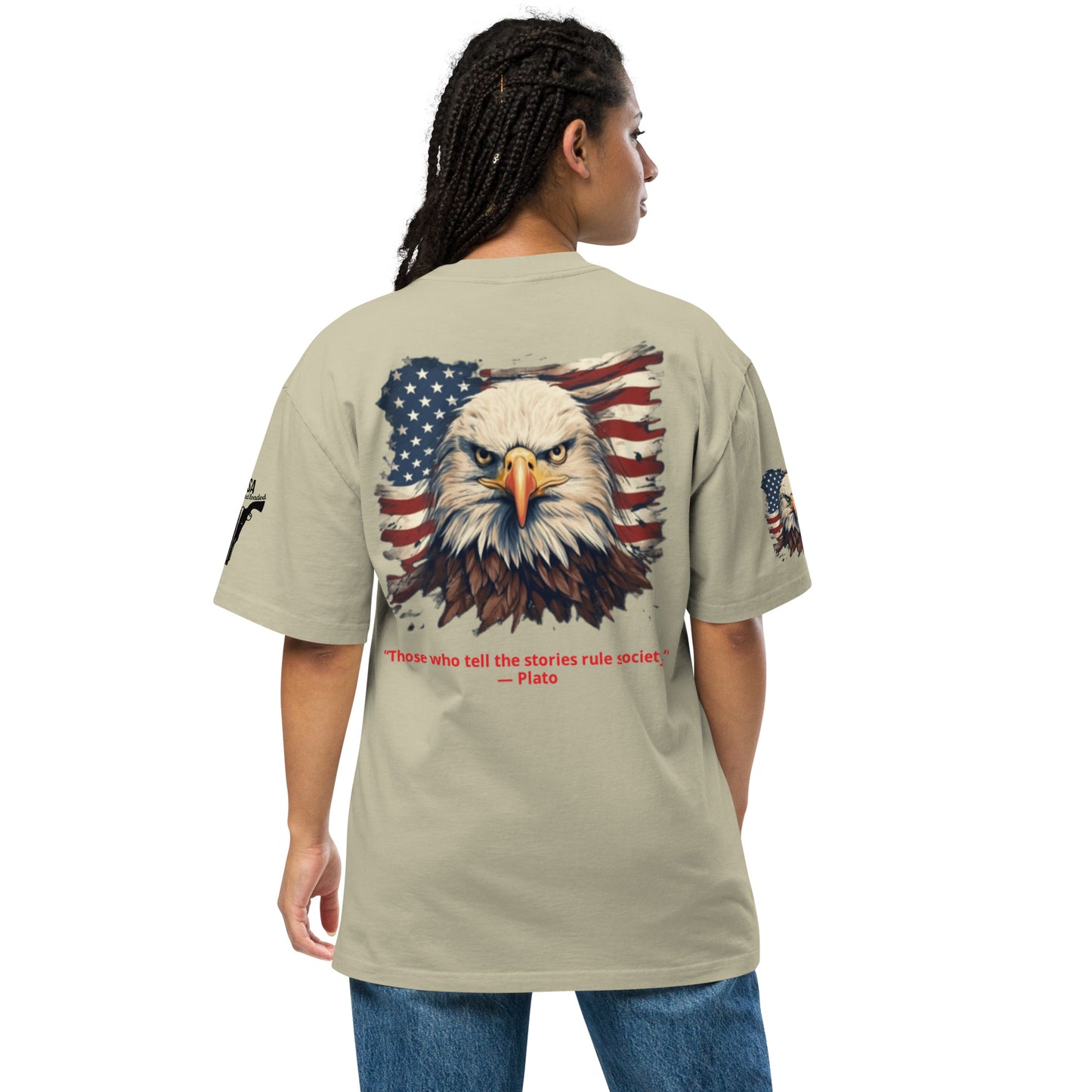 USA Locked AND Loaded Oversized faded t-shirt