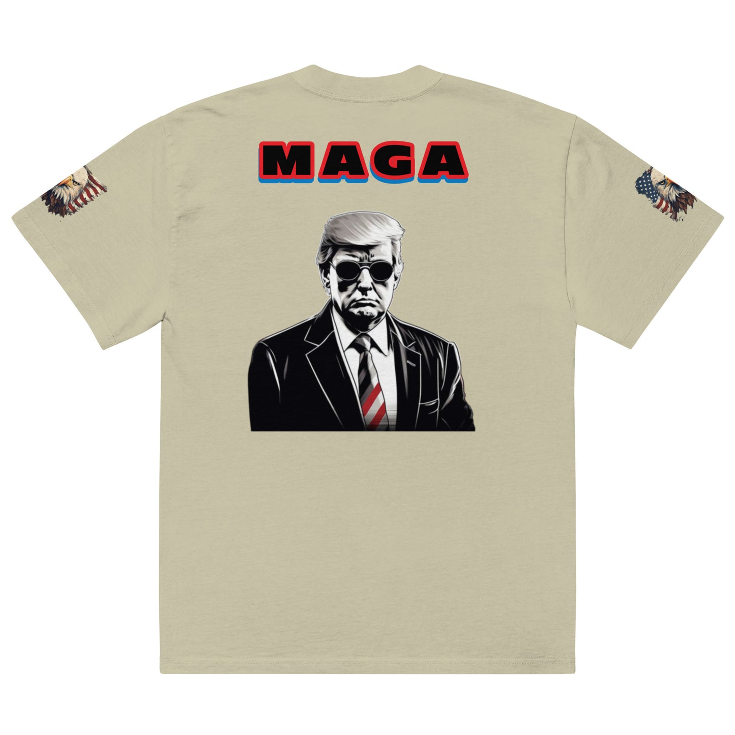 MAGA Design Oversized faded t-shirt