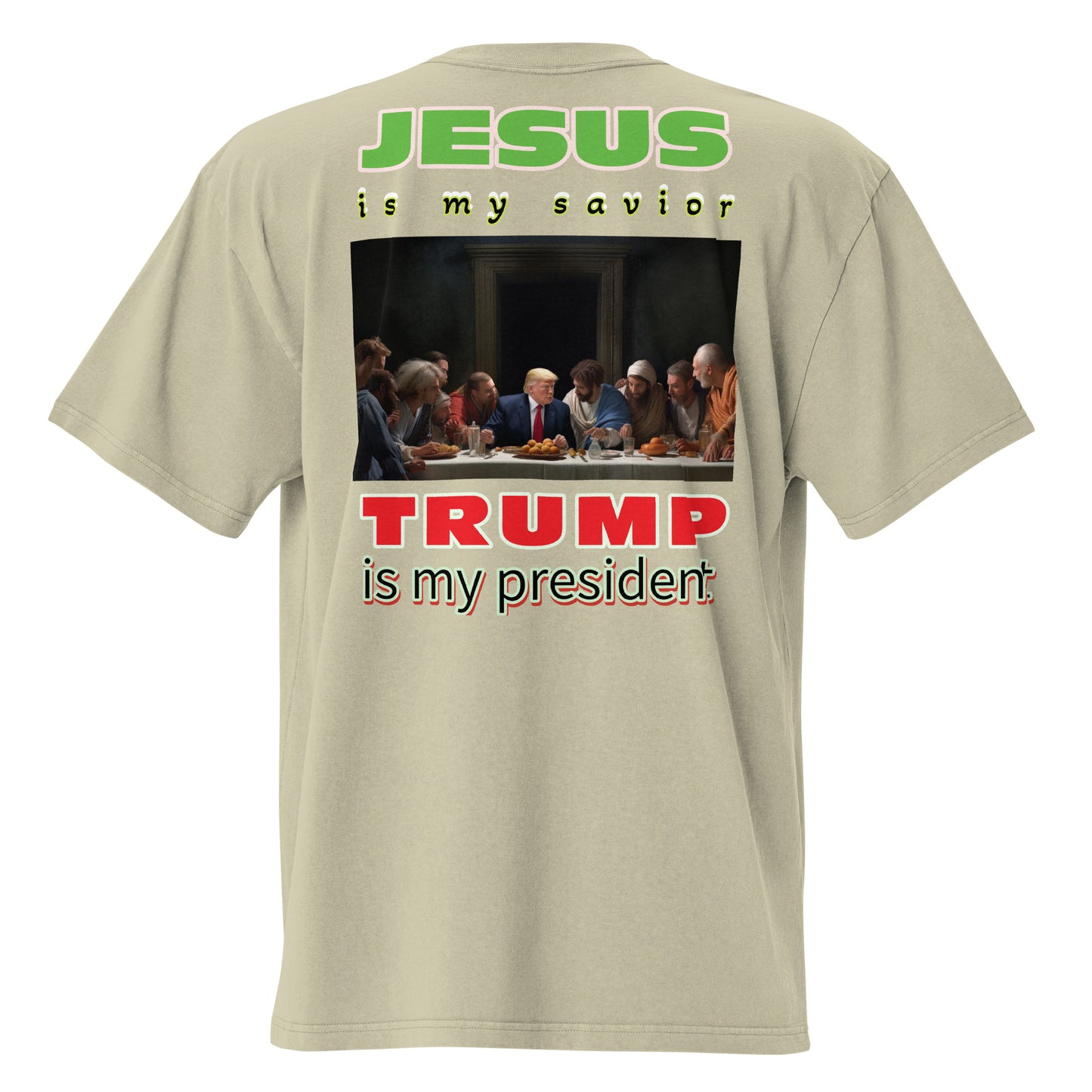 JESUS IS MY SAVIOR Design Oversized faded t-shirt