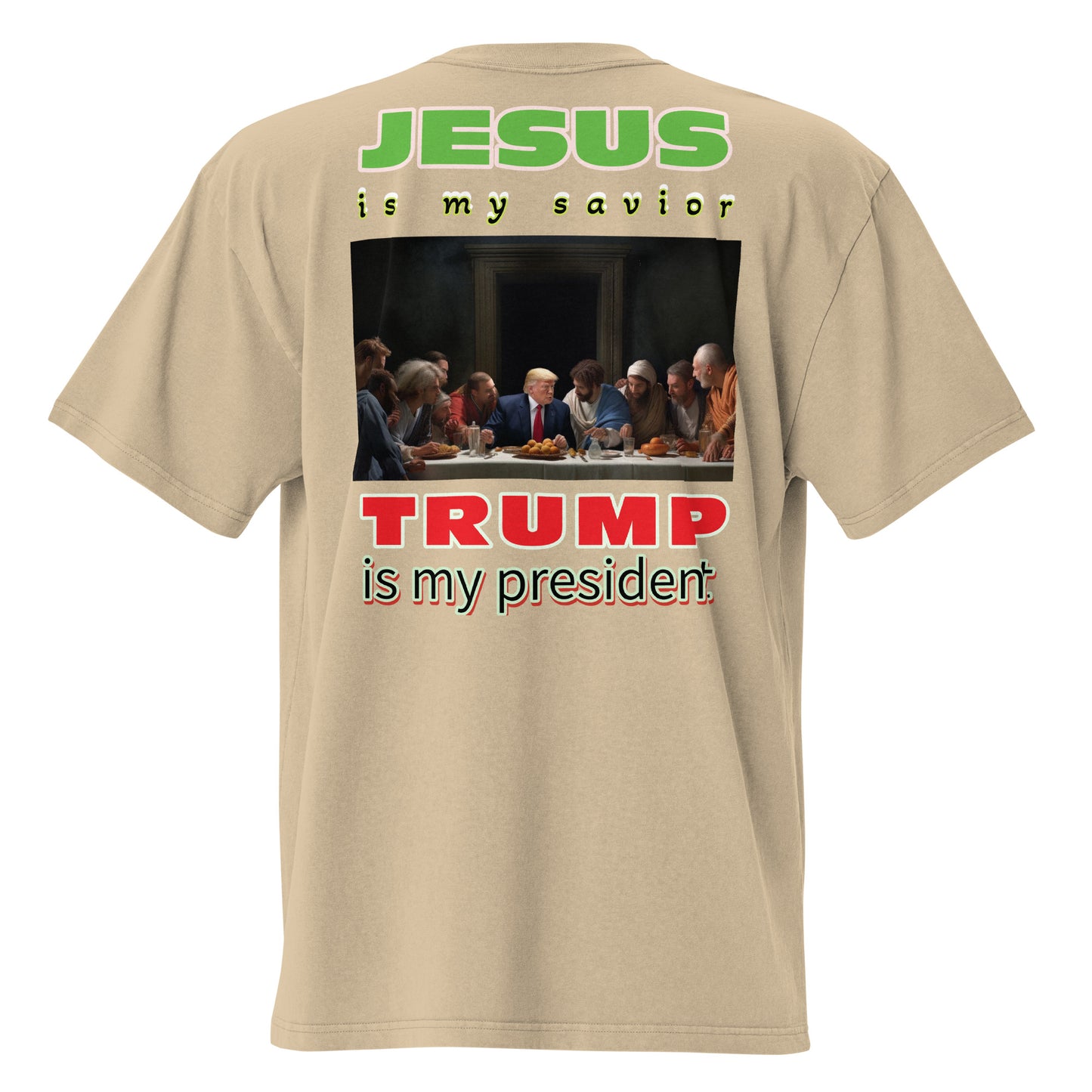 JESUS IS MY SAVIOR Design Oversized faded t-shirt