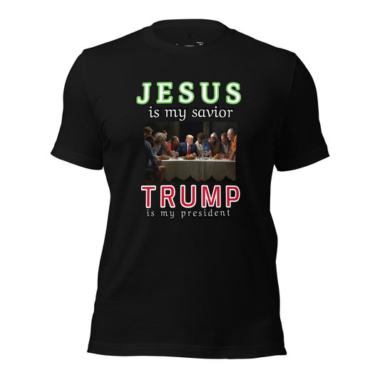 JESUS and TRUMP Design Unisex t-shirt